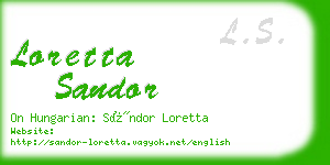 loretta sandor business card